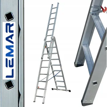 Žebřík Žebřík Lemar z hliníku 3 x 27 až 150 kg