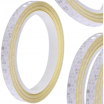 Reflexní páska na kolo Unitec bílá, 8 m