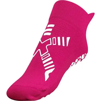 Pánské ponožky R-EVENGE Technické protiskluzové ponožky pro děti, azúrovo-bílé s recyklovaným vláknem. BÍLÁ|RŮŽOVÁ