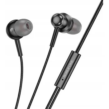 Sluchátka Borofone Sluchátka BM87 Element s mikrofonem, černá