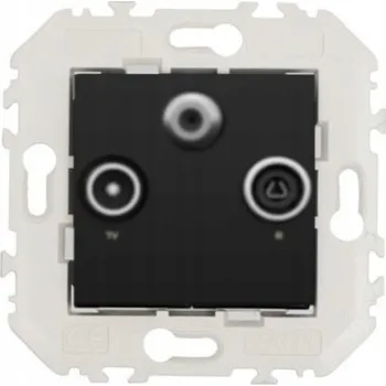 Elektrická zásuvka Anténní zásuvka nástěnná Efapel černá