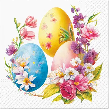 Papírový ubrousek Ubrousky PAW L 33x33cm Egg Bouquet