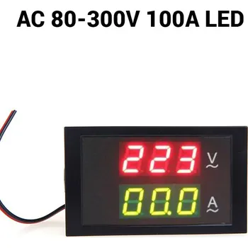 DL85-2042 LED digitální ampérmetr/voltmetr 80-300V AC 100A