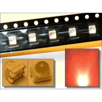 Červená LED dioda PLCC4 s čočkou 3500mcd CLM2B ___ [2ks]
