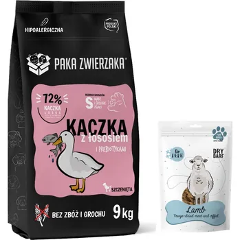 Krmivo pro psa Paka Zwierzaka - Sedmé nebe - Kachna s lososem (kachna a losos ) 9kg + Lio PEPE Jehněčí (jehněčí plíce) lyofilizovaná pochoutka 50g ZDARMA