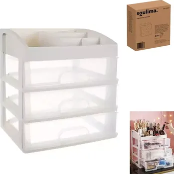 Žertovný předmět Organizér na kosmetiku se 3 šuplíky – bílý