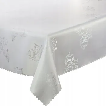 ubrus Ubrus Velikonoční Bílý Odolný Skvrnám Vajíčka Zajíček 160x240 cm