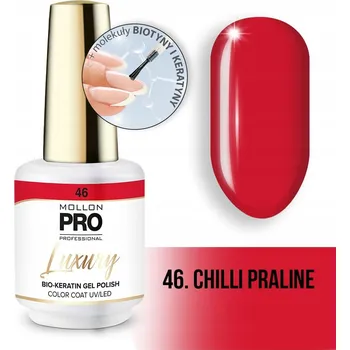 Přípravek na nehty 46. CHILLI PRALINE - Profesionální hybridní lak s konzistencí UV gelu/