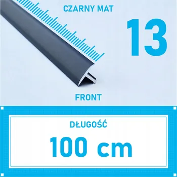 přechodová lišta Přechodová lišta prahová T-profil 13 mm černá matná 1 m