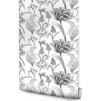 Fototapeta Tapeta do obýváku - luční květy, tulipány a pryskyřník