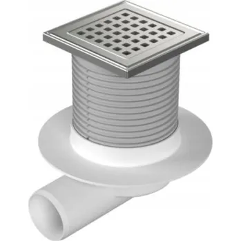 Vpusť podlahová boční D 50 mm, límec, nerez mřížka GATE, ENPRO