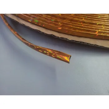 Lišta karosérie Zlatá nasazovací lišta na hranu dveří auta, délka 15m, tvar U