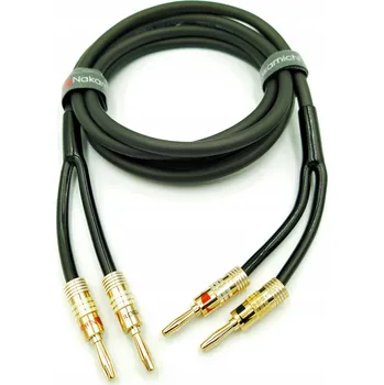 Audio kabel NAKAMICHI REPRODUKTOROVÝ KABEL 2x2,5mm S BANÁNKY GOLD 3,5m