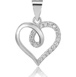 Beneto Stříbrný srdíčkový přívěsek AGH95 + 2 měsíce na vrácení zboží