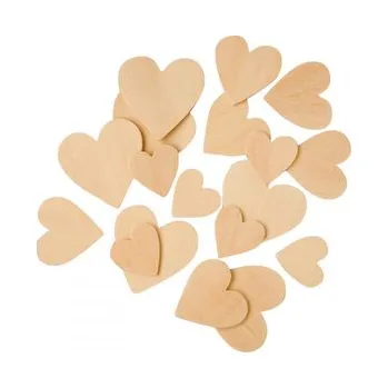 Svatební dekorace Dřevěné srdce 100ks