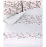 Francouzské Bavlněné Povlečení MARY - Růžová, 240x200 cm, 70x90 cm - Pro Romantické Noci