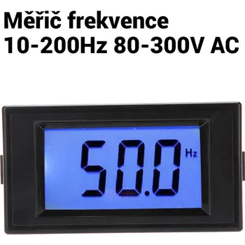 D69-HZ Digitální LCD Frekventometr 10-200Hz AC 80-300V