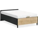 Čilek Postel s úložným prostorem vyklápěcí 120x200 cm bez čela Black