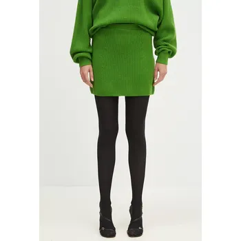 Dámská sukně Vlněná sukně Sportmax Teiera zelená barva, mini, 2422306012600, M, 77X