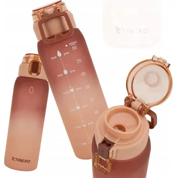 Láhev Lahev Na Pití TREXO Haust 1000ml hnědý s Držákem, Odolný, Bez BPA, z Tritanu