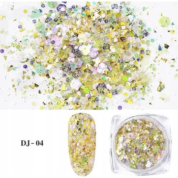 Prášek na nehty | mix třpytek | holografický |Č. 4
