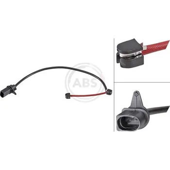 Brzdová destička Výstražný kontakt, opotřebení obložení A.B.S. 39949