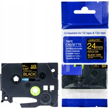Pásek do tiskárny PÁSKA DO BROTHER TZe-354 24mm TZ354 ČERNÁ / ZLATÁ