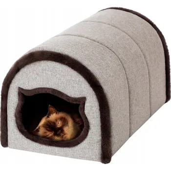 Obraz Budka pro kočky Doggy béžová obdélníková 40 cm x 29 cm x 27 cm