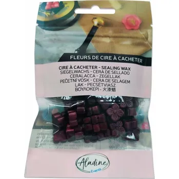 Výtvárné potřeby Pečetní vosk granulovaný - lie de vin nacré, perleťový vínový