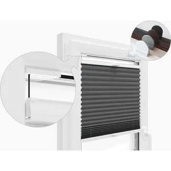 Roleta ZEBRA-SHOP PLISSÉ LUX / SIMPLE / TM.ŠEDÁ / PP160 - INVAZE Šířka v cm: 30, INVAZE: 111 - 150