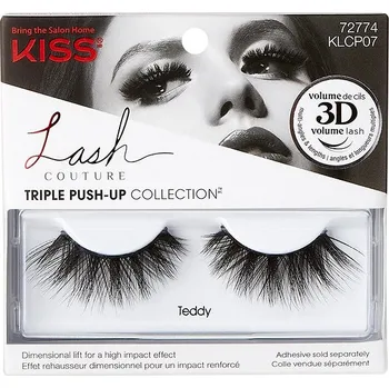 Umělé řasy KISS LC Triple Push-Up - Teddy