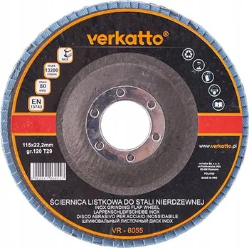 Řezný kotouč Lamelový kotouč Verkatto VR-6055 na nerezovou ocel 125 mm
