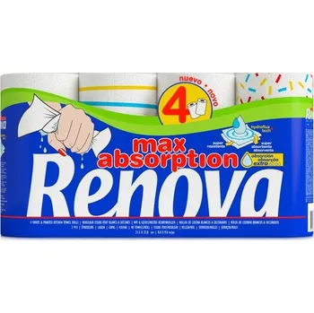 Papírový ručník Papírové utěrky Renova Max Absorption 4 role