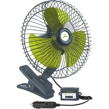 Domácí ventilátor Ventilátor 12V/20W kovový pr.20cm s klipsem, 86337