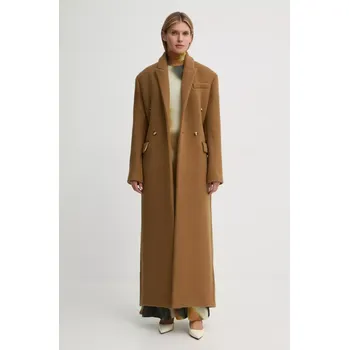 Dámský kabát Vlněný kabát Nanushka FERRIS, XS, hnědá, 82C