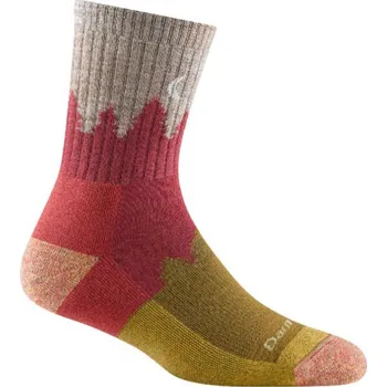 Dámské ponožky Dámské ponožky Darn Tough Treeline Micro Crew Midweight Barva: Cranberry, Velikost: L