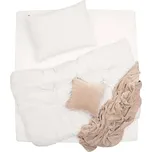 SCANquilt povlečení VELUR UNI smetanová 140 x 200/70 x 90 cm 183869251