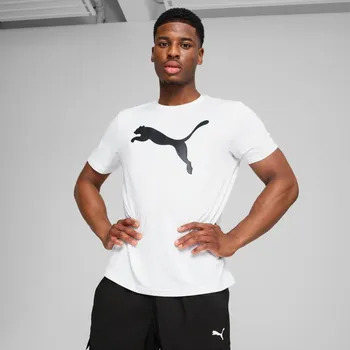 Pánské tričko PUMA - M TAD ESSENTIALS SOLID CAT TEE PÁNSKÉ FUNKČNÍ TRIKO BÍLÉ 525921-02S