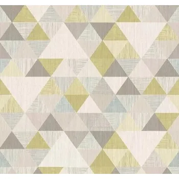 Tapeta Tapeta na zeď Grandeco IW3003 zelené trojúhelníky