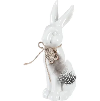 Autronic Zajíc - keramická figurka, velká, barva bílá - KEO047-L