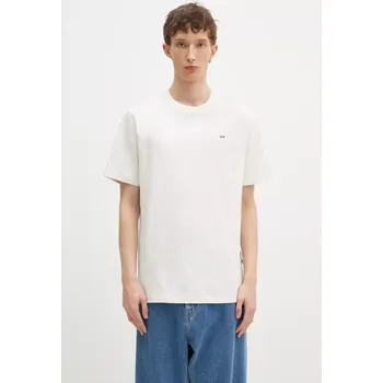 Pánské oblečení Bavlněné tričko Wood Wood Essential Sami classic, XL, béžová, 01X