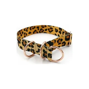 Obojek pro psa Polostahovací obojek Tarzan 4 cm pro velké psy, zlaté kování M/L