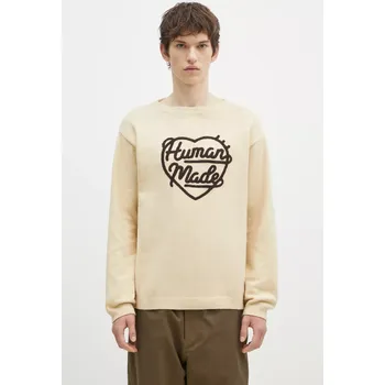 Pánský svetr Svetr z vlněné směsi Human Made Heart Knit Sweater, XL, béžová, 80X