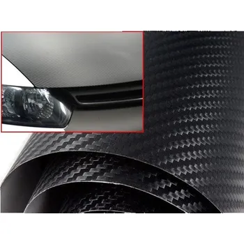 Polep vozidla Carbonová fólie černá 3D 150x180cm matná karbon samolepicí