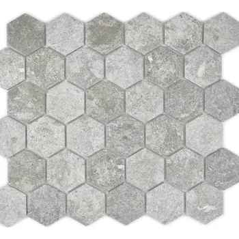 Obklad Keramická mozaika WzorcowniaStudio 32,5 x 28,1 cm, odstíny šedé a stříbrné