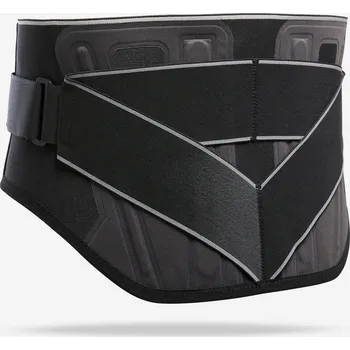 DECATHLON Bederní pás s nastavitelnými pásky stupeň zpevnění 4 3 ČERNÁ