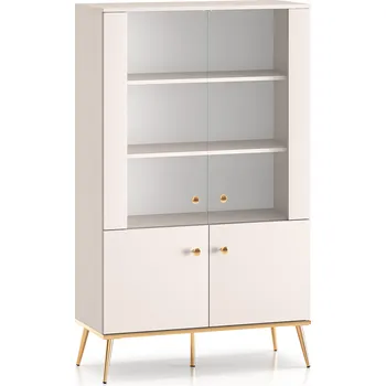 Knihovna Vitrína nízká cashmere SELGIN 02