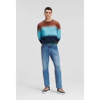 Pánské džíny DŽÍNY KARL LAGERFELD REGULAR FIT KL LOGO DENIM LIGHT BLUE DENIM