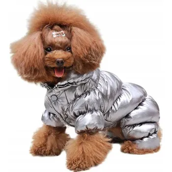 Obleček pro psa OBLEČEK PRO PSA KOMBINEZA BUNDA FUNKY TEPLÁ S FLEECEM XS STŘÍBRNÁ