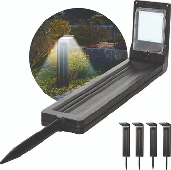 Venkovní osvětlení Solární lampa zapichovací Kobi černá 58,5 cm 4 ks